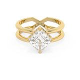 Princess Hidden Halo & Split Shank Lab Grown Diamond Engagement Ring
