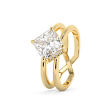 Princess Hidden Halo & Split Shank Lab Grown Diamond Engagement Ring