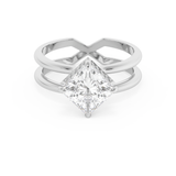 Princess Hidden Halo & Split Shank Lab Grown Diamond Engagement Ring