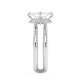 Princess Hidden Halo & Split Shank Lab Grown Diamond Engagement Ring