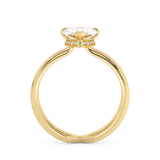 Pear Hidden Halo & Split Shank Lab Grown Diamond Engagement Ring