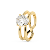 Pear Hidden Halo & Split Shank Lab Grown Diamond Engagement Ring
