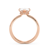 Pear Hidden Halo & Split Shank Lab Grown Diamond Engagement Ring