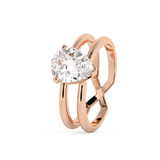 Pear Hidden Halo & Split Shank Lab Grown Diamond Engagement Ring