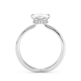 Pear Hidden Halo & Split Shank Lab Grown Diamond Engagement Ring