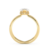 Marquise Hidden Halo & Split Shank Lab Grown Diamond Engagement Ring
