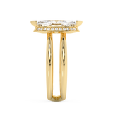 Marquise Hidden Halo & Split Shank Lab Grown Diamond Engagement Ring