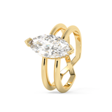 Marquise Hidden Halo & Split Shank Lab Grown Diamond Engagement Ring