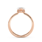 Marquise Hidden Halo & Split Shank Lab Grown Diamond Engagement Ring