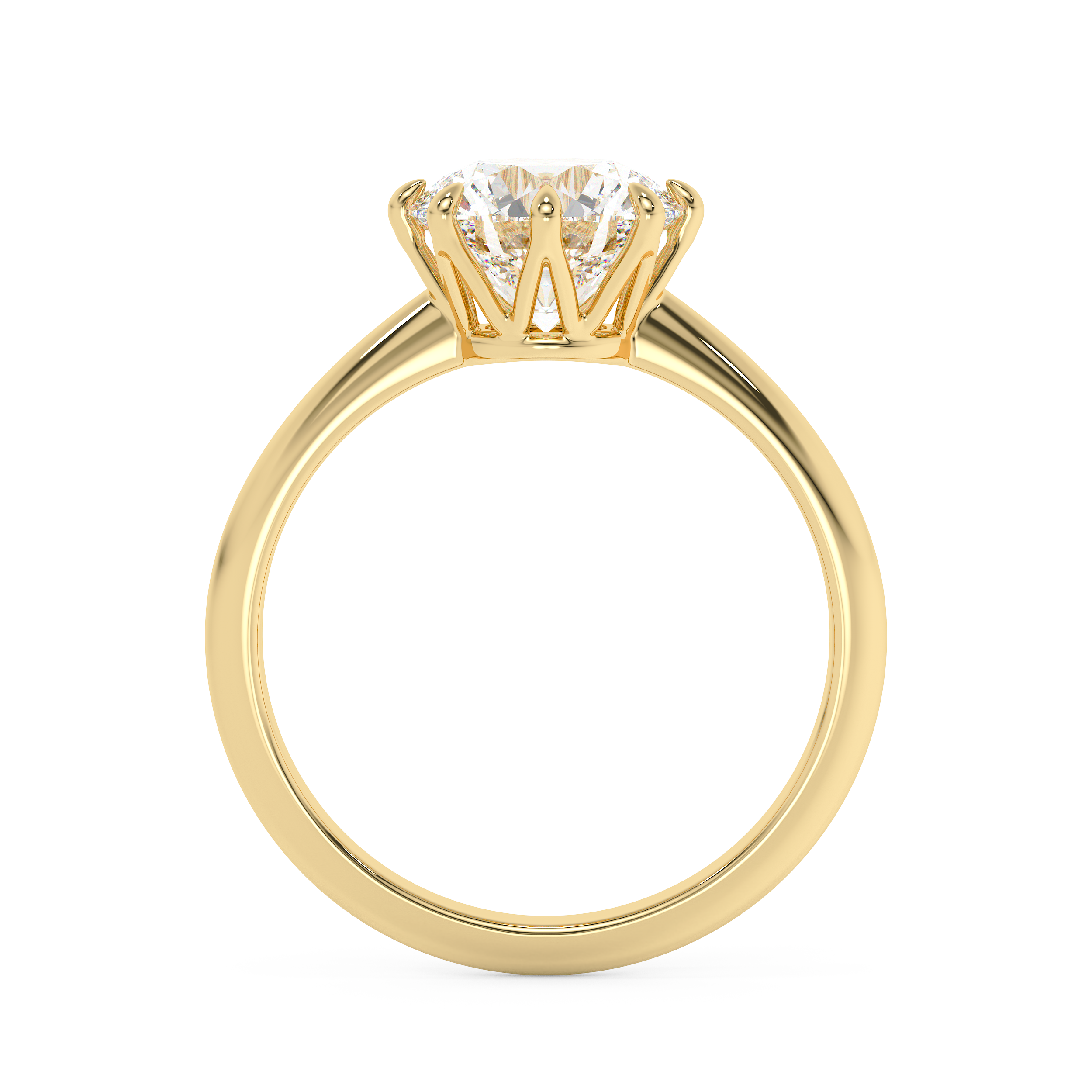 Round Solitaire Lab Grown Diamond Engagement Ring