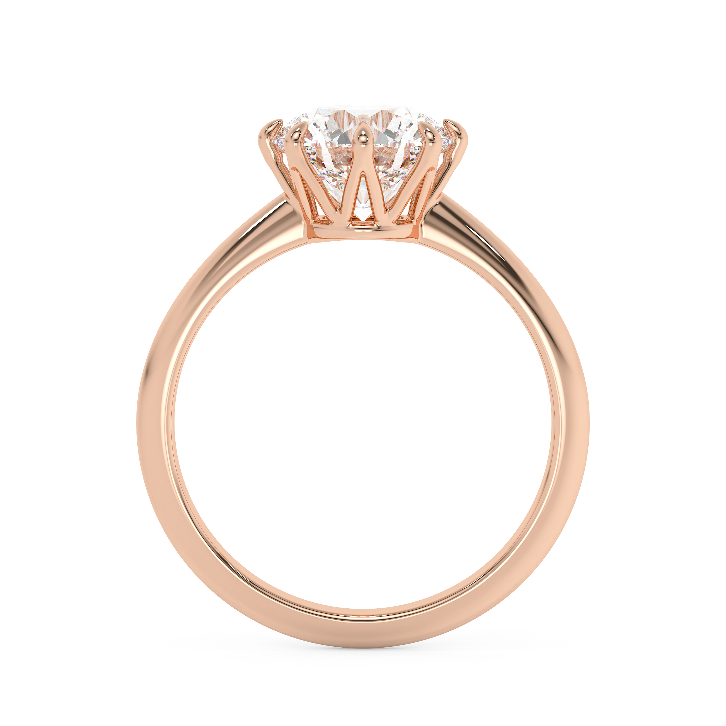 Round Solitaire Lab Grown Diamond Engagement Ring
