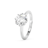 Round Solitaire Lab Grown Diamond Engagement Ring
