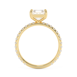 Asscher Pave Lab Grown Diamond Engagement Ring