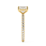 Asscher Pave Lab Grown Diamond Engagement Ring