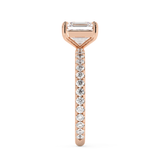 Asscher Pave Lab Grown Diamond Engagement Ring