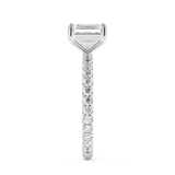 Asscher Pave Lab Grown Diamond Engagement Ring