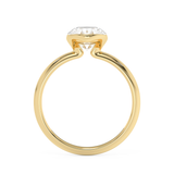 Oval Half Bezel Lab Grown Diamond Engagement Ring