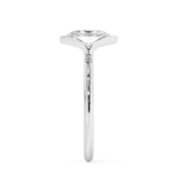 Oval Half Bezel Lab Grown Diamond Engagement Ring