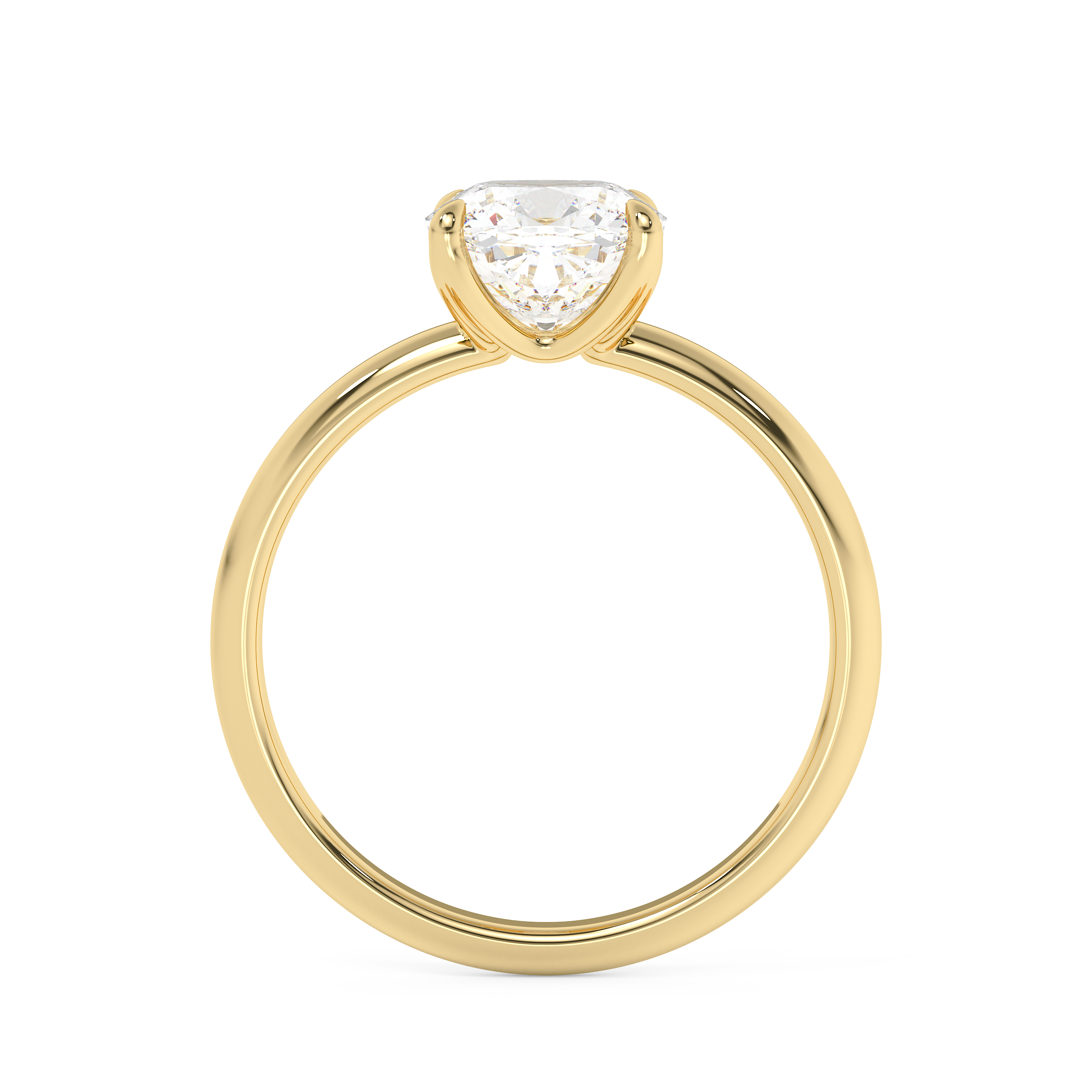 Cushion Solitaire Lab Grown Diamond Engagement Ring