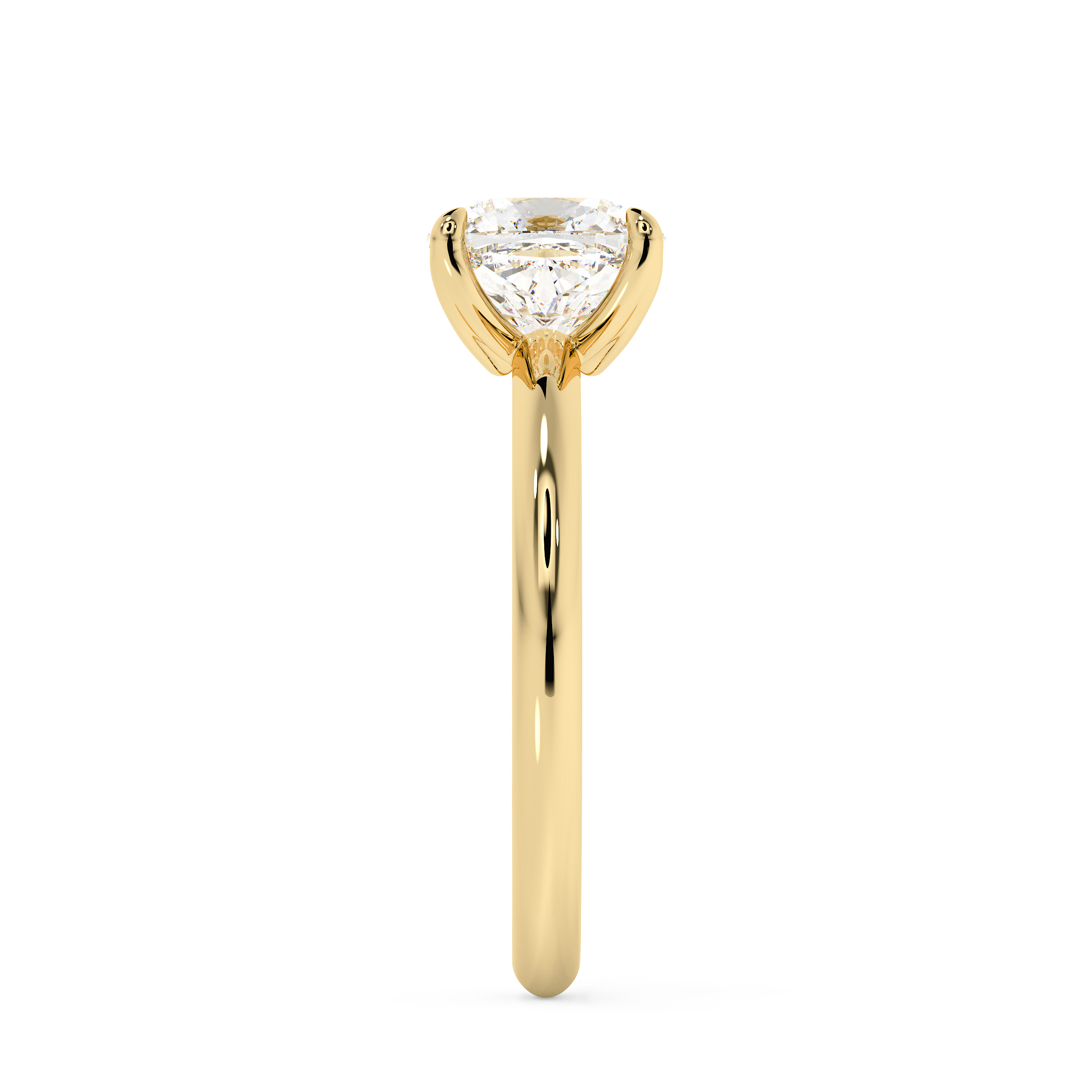 Cushion Solitaire Lab Grown Diamond Engagement Ring