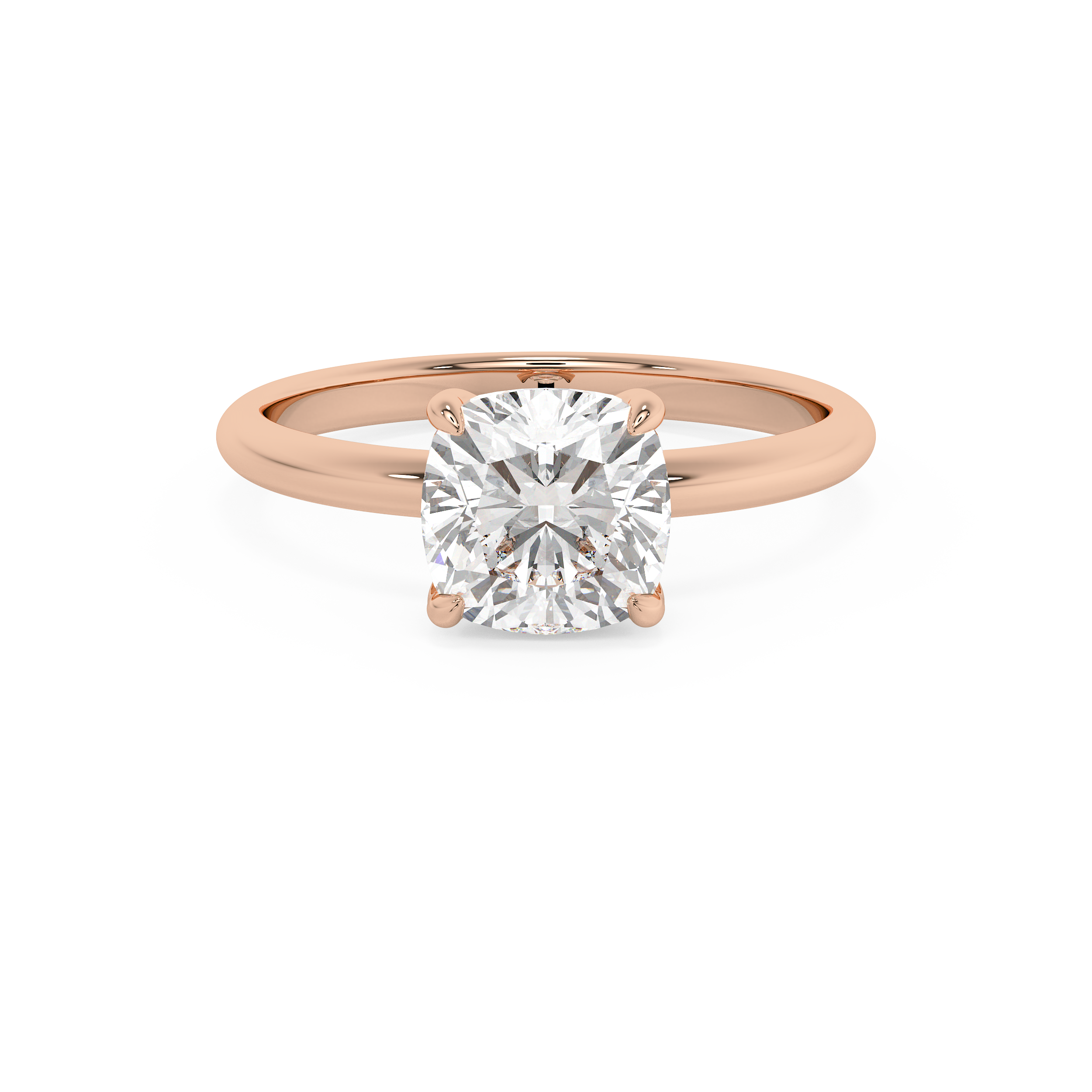 Cushion Solitaire Lab Grown Diamond Engagement Ring