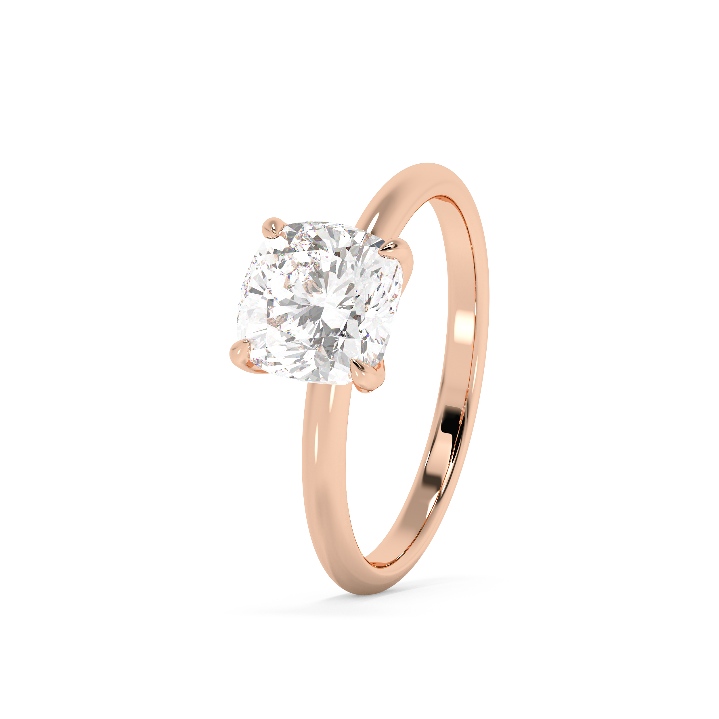 Cushion Solitaire Lab Grown Diamond Engagement Ring