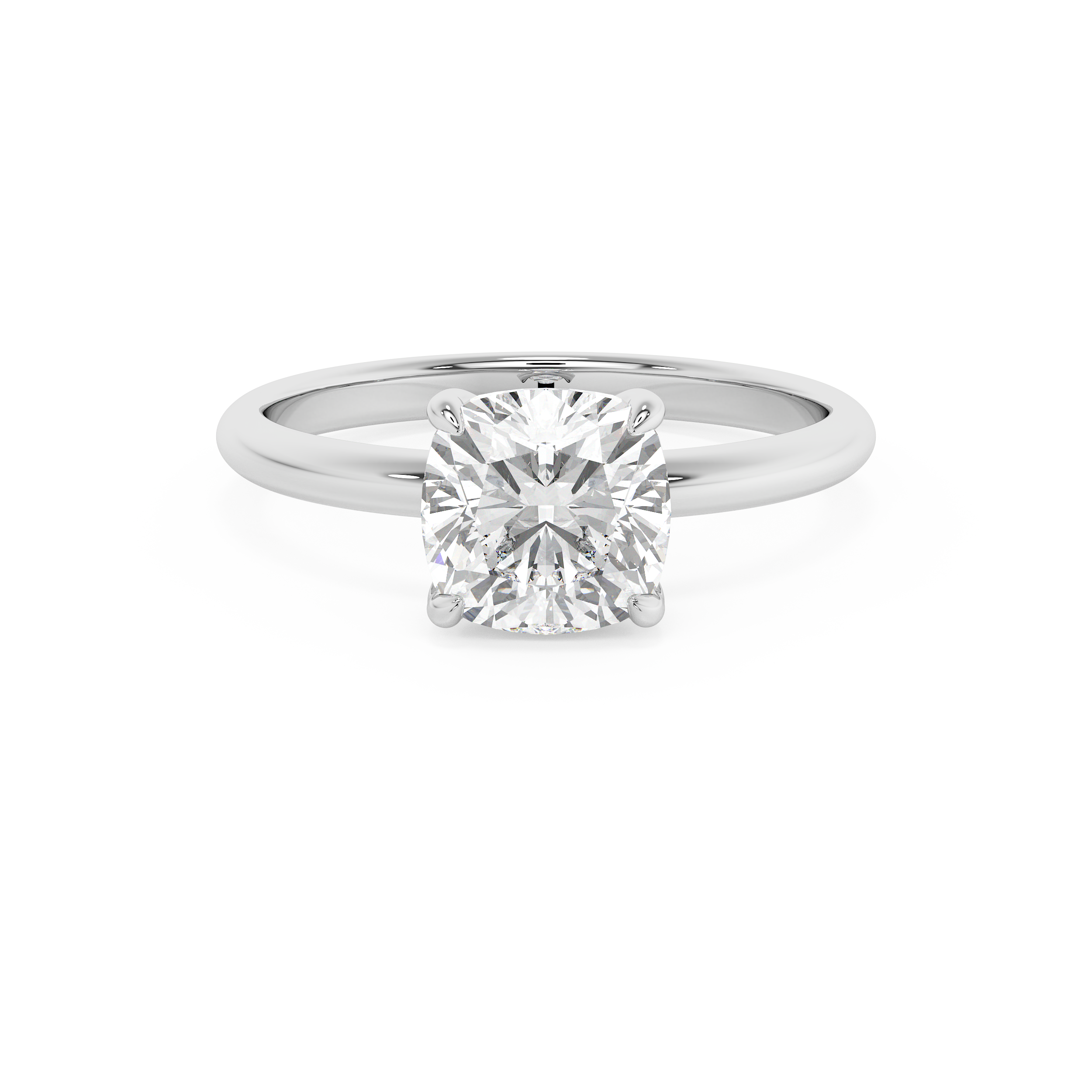 Cushion Solitaire Lab Grown Diamond Engagement Ring