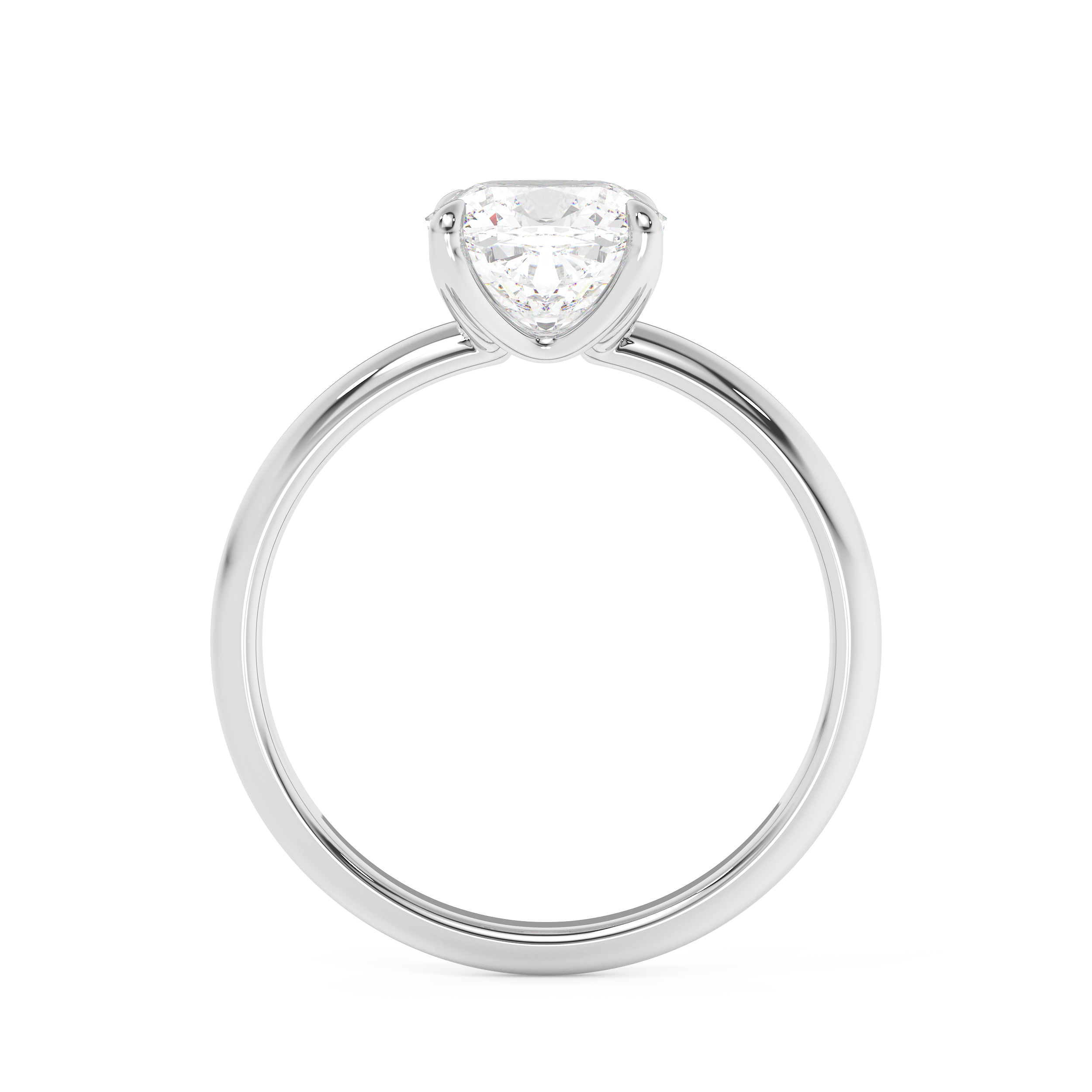 Cushion Solitaire Lab Grown Diamond Engagement Ring