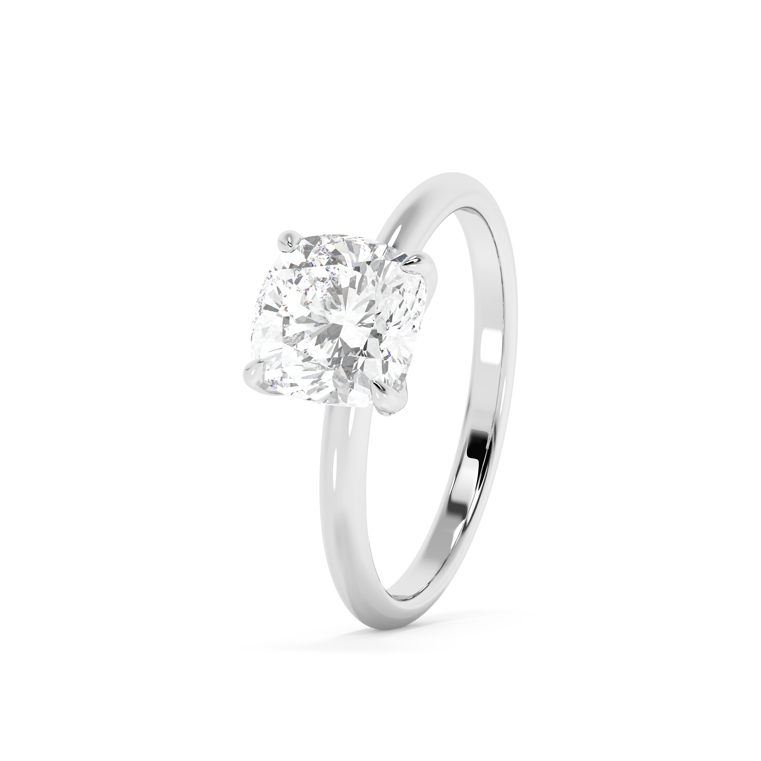 Cushion Solitaire Lab Grown Diamond Engagement Ring