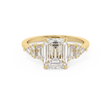 Emerald Cluster Lab Grown Diamond Engagement Ring