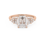 Emerald Cluster Lab Grown Diamond Engagement Ring