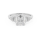 Emerald Cluster Lab Grown Diamond Engagement Ring