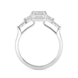 Emerald Cluster Lab Grown Diamond Engagement Ring