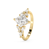 Princess Cluster Lab Grown Diamond Engagement Ring