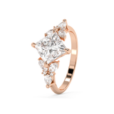 Princess Cluster Lab Grown Diamond Engagement Ring