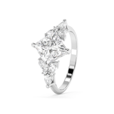 Princess Cluster Lab Grown Diamond Engagement Ring