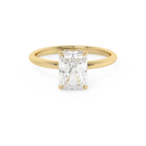 Radiant Hidden Halo Lab Grown Diamond Engagement Ring