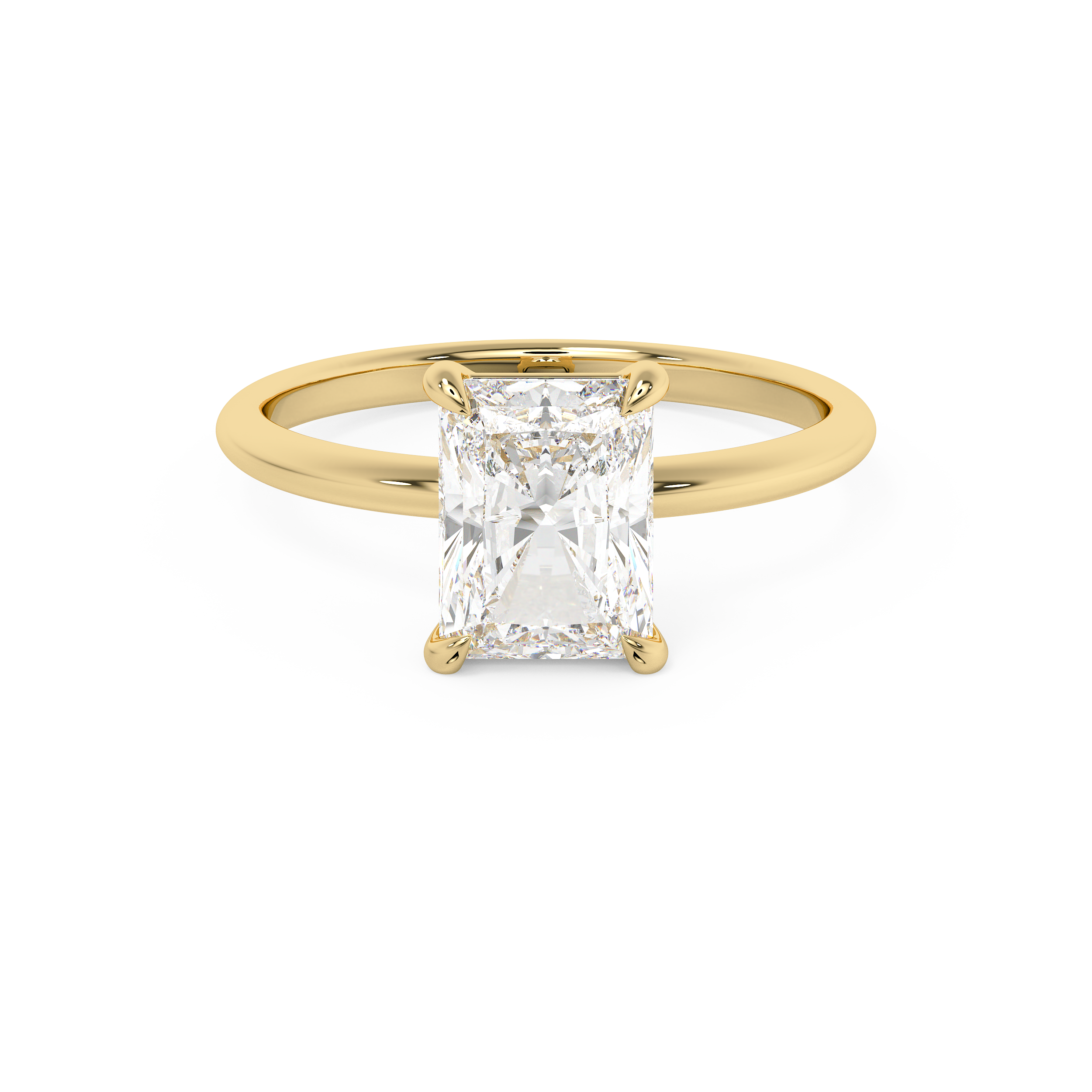 Radiant Solitaire Lab Grown Diamond Engagement Ring