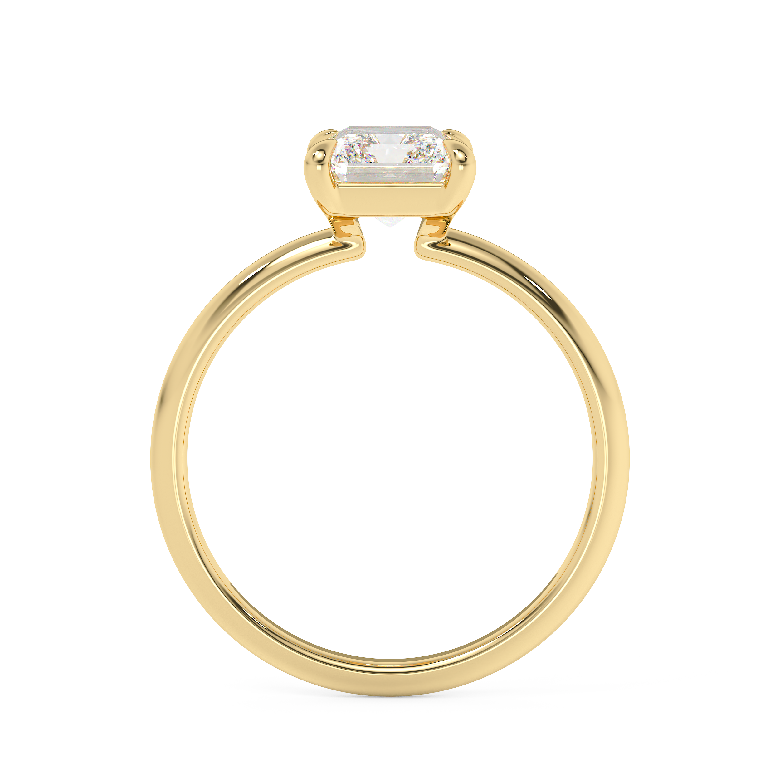 Radiant Solitaire Lab Grown Diamond Engagement Ring