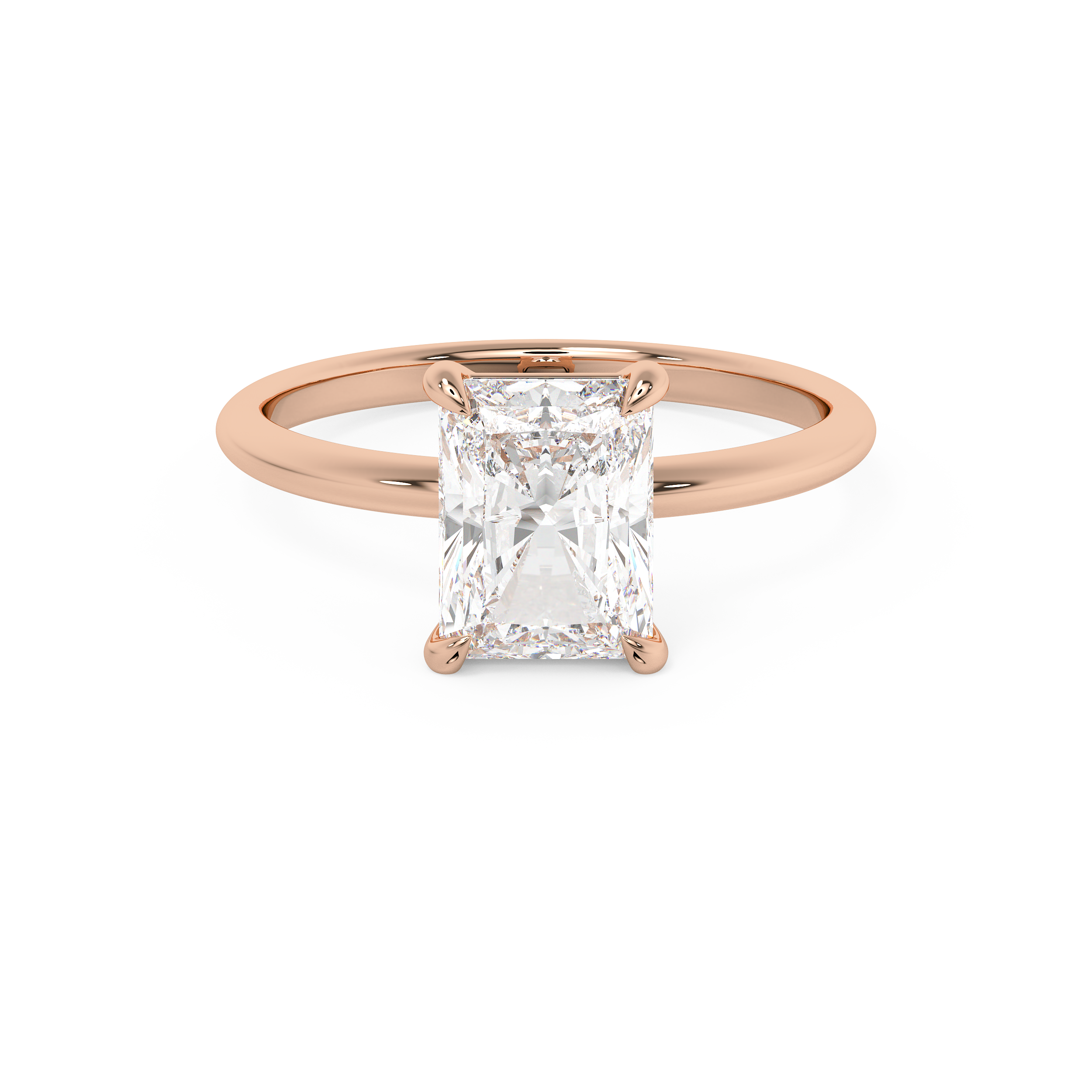 Radiant Solitaire Lab Grown Diamond Engagement Ring