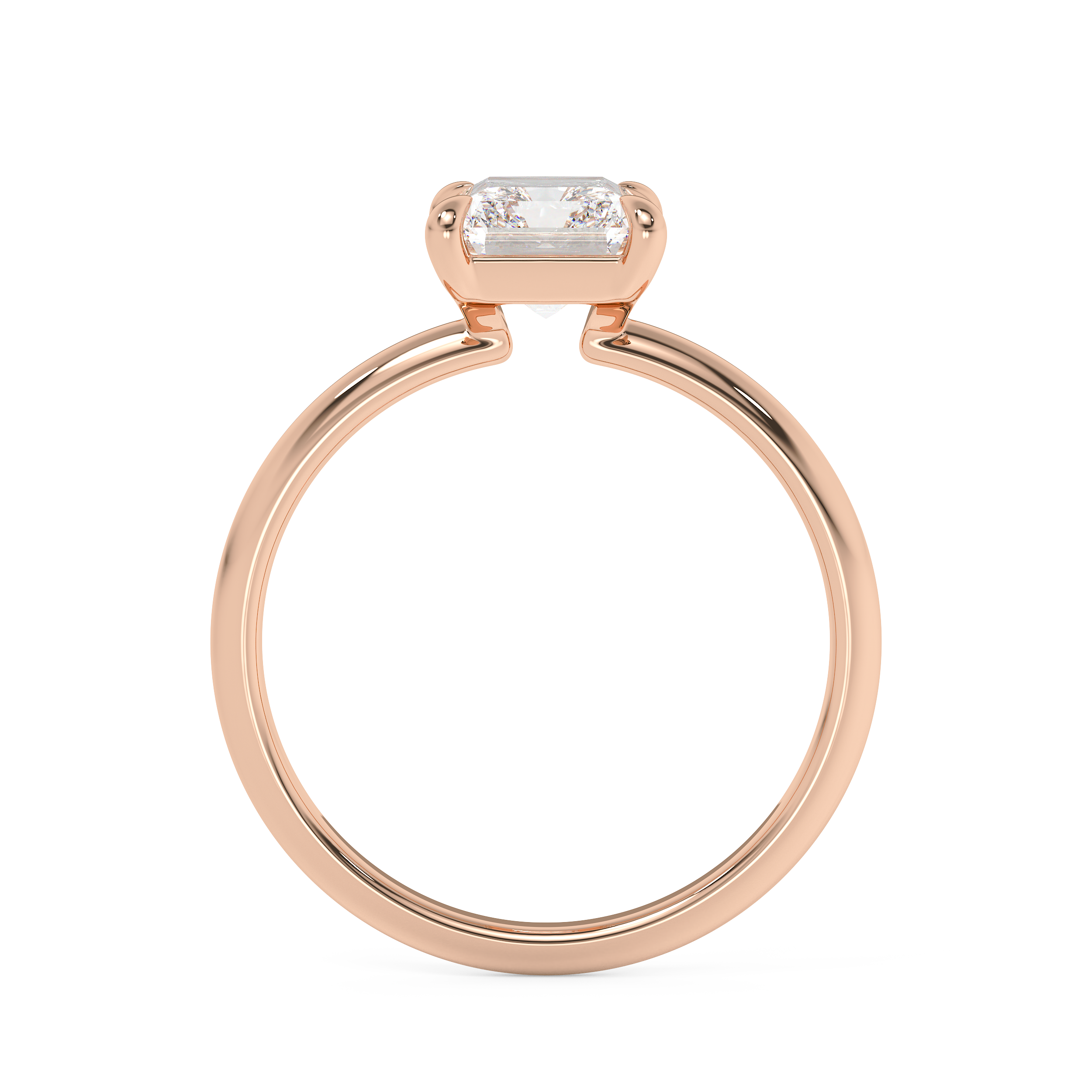 Radiant Solitaire Lab Grown Diamond Engagement Ring
