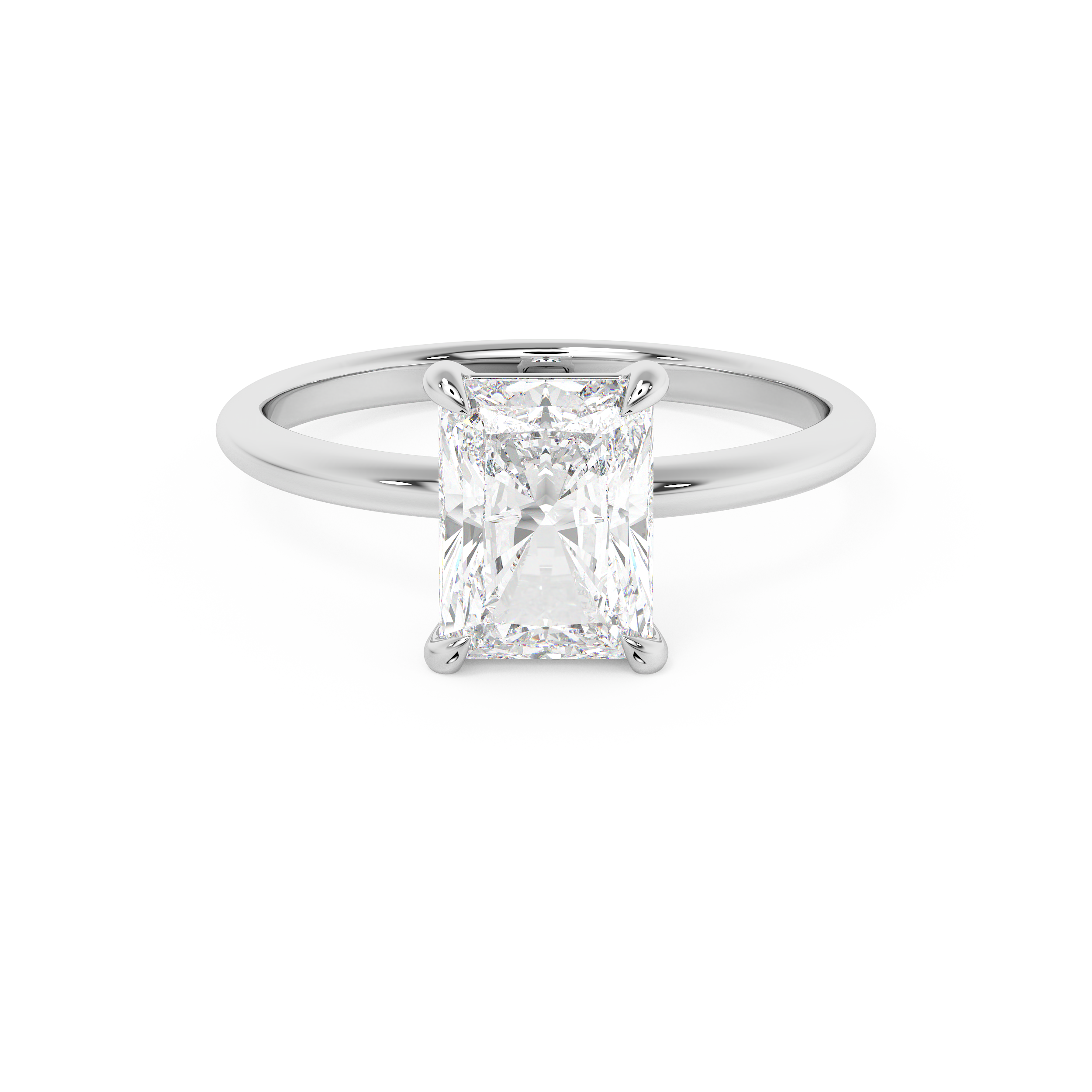 Radiant Solitaire Lab Grown Diamond Engagement Ring