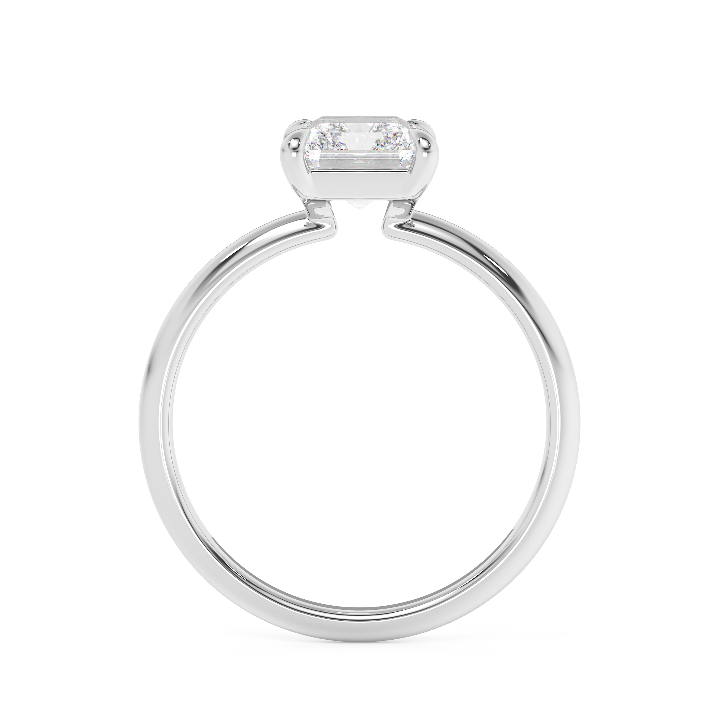 Radiant Solitaire Lab Grown Diamond Engagement Ring