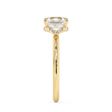 Asscher Hidden Halo Lab Grown Diamond Engagement Ring