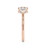 Asscher Hidden Halo Lab Grown Diamond Engagement Ring