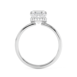 Asscher Hidden Halo Lab Grown Diamond Engagement Ring