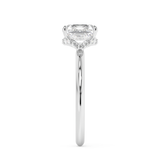 Asscher Hidden Halo Lab Grown Diamond Engagement Ring
