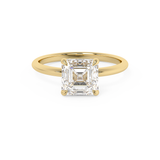 Asscher Solitaire Lab Grown Diamond Engagement Ring
