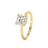 Asscher Solitaire Lab Grown Diamond Engagement Ring