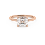 Asscher Solitaire Lab Grown Diamond Engagement Ring